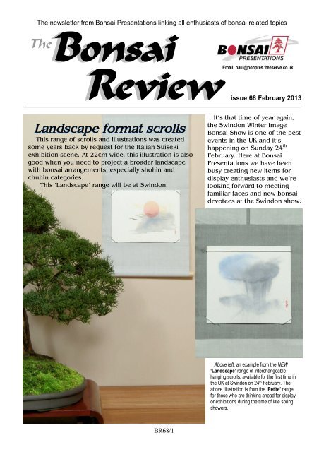 Landscape format scrolls - Federation of British Bonsai Societies