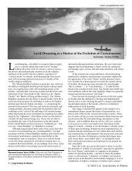 Lucid Dreaming as a Marker of the Evolution - C.G. Jung Society of ...