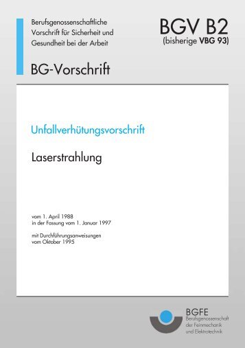 BGV B2 - Technische UniversitÃ¤t Braunschweig