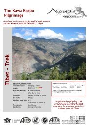 Tibet â€“ Trek - Mountain Kingdoms