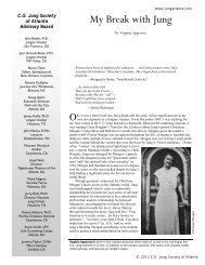My Break with Jung - Virginia Apperson - C.G. Jung Society of Atlanta