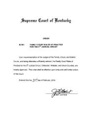 Family Court Rules Kentucky Court of Justice Family Court Rules Kentucky Court of Justice
