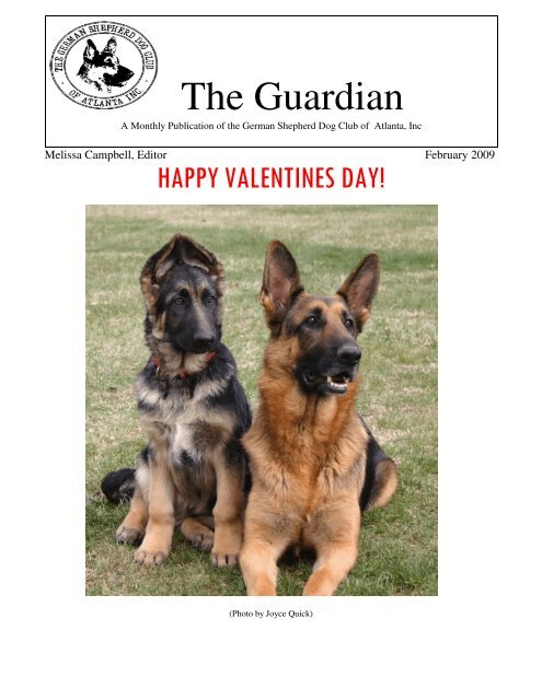 February Guardian - German Shepherd Dog Club of Atlanta