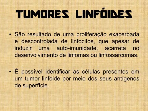 Imunologia dos Tumores - Unesp