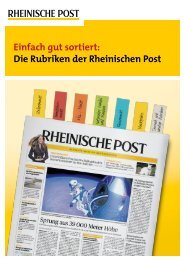Einfach gut sortiert: Die Rubriken der Rheinischen Post - Rp-media.de