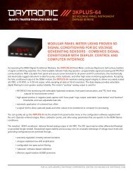 Download the product datasheet - Daytronic Corporation