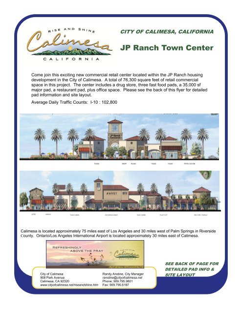 JP Ranch Town Center - City of Calimesa