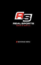 BEVERAGE MENU - Real Sports