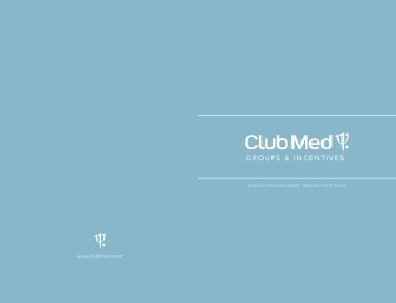 Club Med Groups & Incentive Brochure