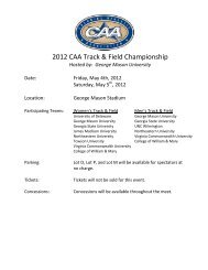 2012 CAA Track & Field Championship - George Mason University ...