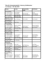 Plan fÃ¼r Kommunionhelfer, Lektoren, Kollektanten - St. Franziskus