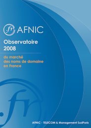 Observatoire du marche des noms de domaine en France ... - Afnic