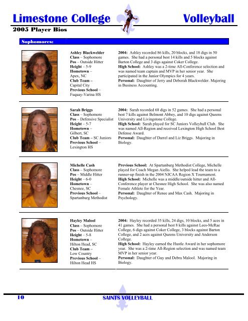 Media Guide - Limestone Athletics