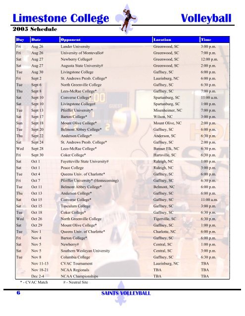 Media Guide - Limestone Athletics