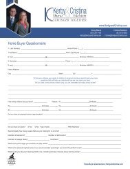 Home Buyer Questionnaire - YellowBot