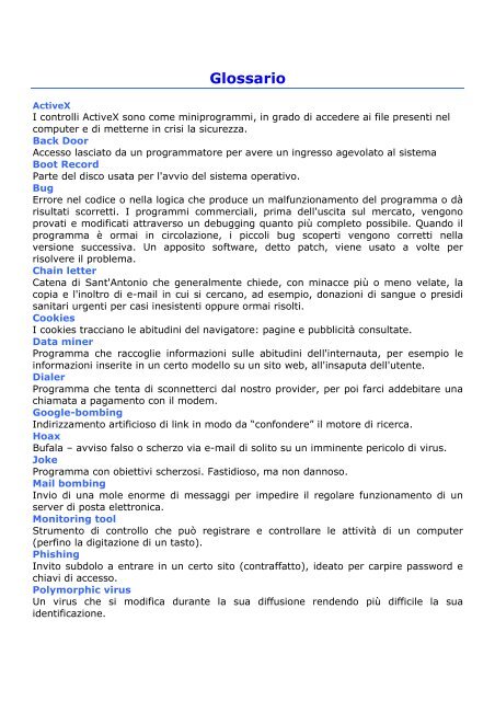 glossario web - scuola secondaria statale di primo grado g puecher ...