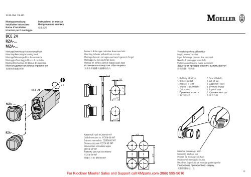 Klöckner Moeller BCE24 Actuating contact block 24V 80mA – ApS Klöckner Moeller BCE24 Actuating contact block 24V 80mA – ApS