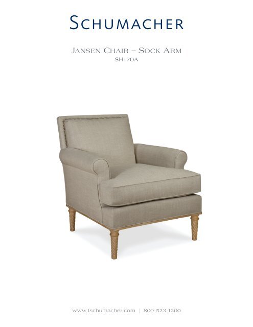 Jansen Chair - Sock Arm SH170A - Schumacher