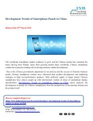 JSB Market Research: Development Trends of Smartphone Panels in China