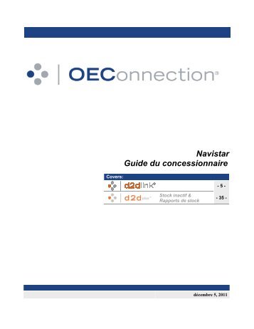 Navistar User Guide - FRENCH - OEConnection