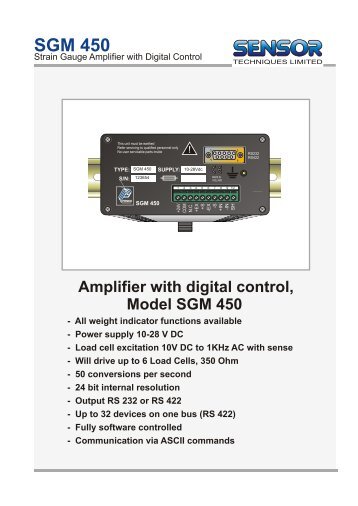 SGM 450 - LOAD CELLS .com