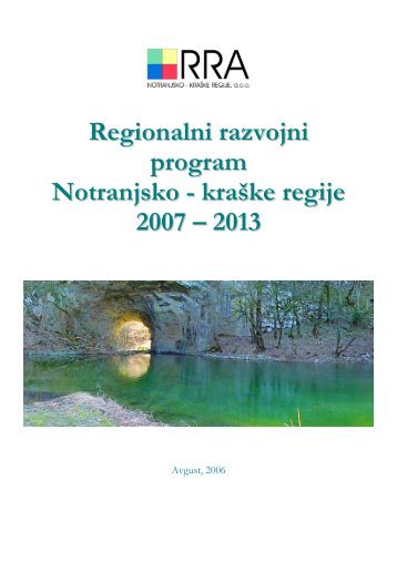 Regionalni razvojni program Notranjsko - kraÅ¡ke regije 2007 â 2013
