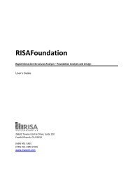 RISAFoundation User's Guide - RISA Technologies