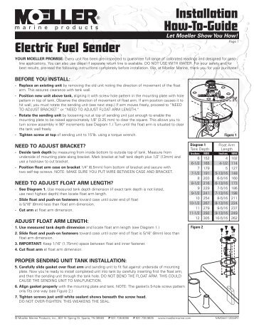 Electric Fuel Sender Installation Guide - Moeller Marine Online