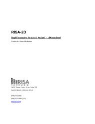 RISA-2D - RISA Technologies
