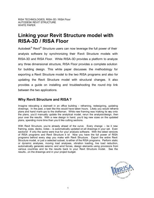 RISA - REVIT Structure White Paper - RISA Technologies