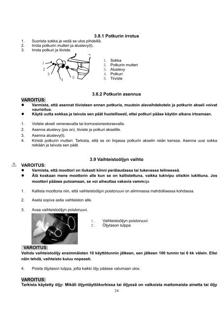 PERÃMOOTTORI Omistajan kÃ¤sikirja F15W (F9.9W) - Sailman