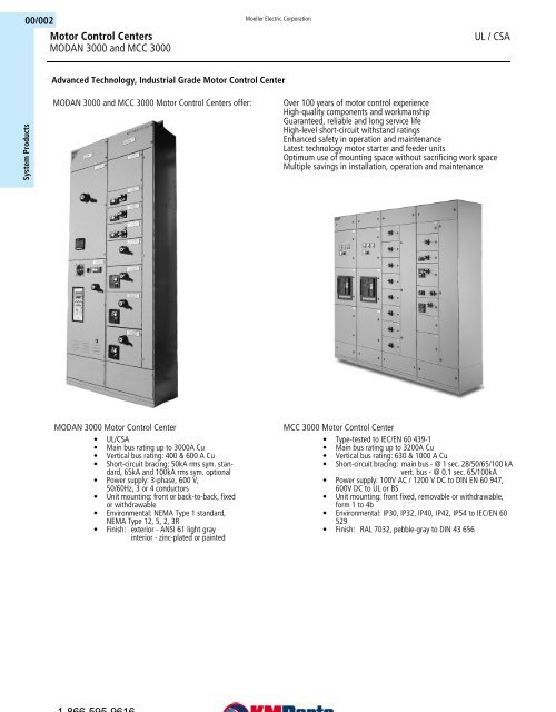 Motor Control Centers MODAN 3000 and MCC 3000 UL / CSA 1 ...