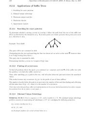 Suffix trees continued - Algorithms in Bioinformatics