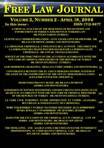 FREE LAW JOURNAL - Free World Publishing Inc.