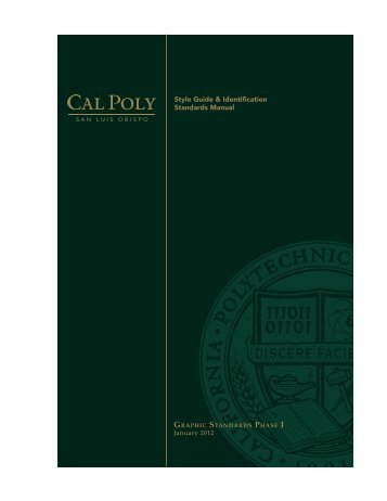 Style Guide & Identification Standards Manual - Cal Poly Public ...