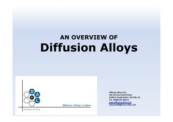 DAL Company Overview (7.07MB) - Diffusion Alloys Ltd