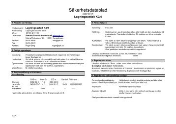 SÃ¤kerhetsdatablad - Svensk Produktkonsult AB