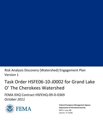 Risk Analysis Discovery (Watershed) Engagement Plan - RiskMAP6