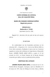 37462 (16-07-14) sentencia contra exministro andrés felipe arias