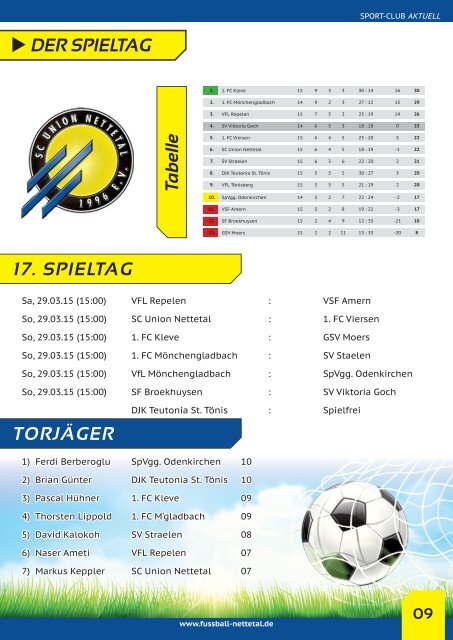 SPORT-CLUB AKTUELL - No. 9 (29.03.2015)