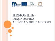 Hemofilie-diagnostika a lÃ©Äba v souÄasnosti