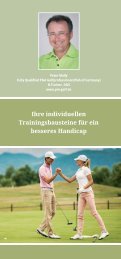 Ihre individuellen Trainingsbausteine für ein besseres Handicap