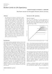 Broken limits to life expectancy - by Vaupel and v.Kistowksi