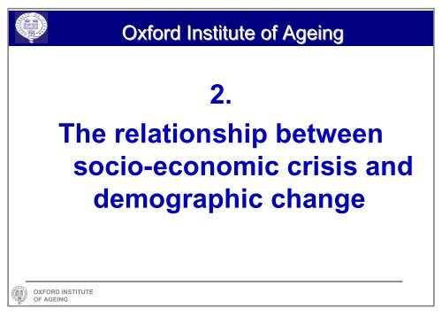 Population Ageing in Central and Eastern Europe - Oxford Institute ...