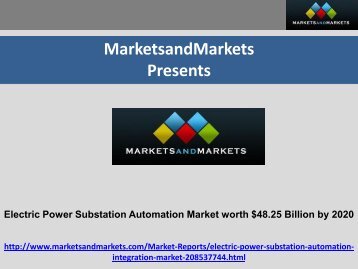  Electric Power Substation Automation Market