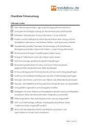 Checkliste Firmenumzug - Meldebox.de