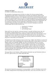 Strategie und Taktik! Ein Artikel von Ottmar Beck (Alltrust AG) Die ...