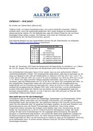 Inflation? â Und jetzt? - ALLTRUST AG