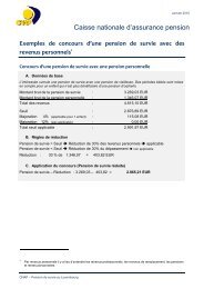 Concours d'une pension de survie avec des revenus ... - CNAP