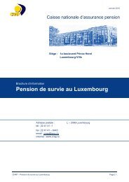 Pension de survie au Luxembourg - CNAP